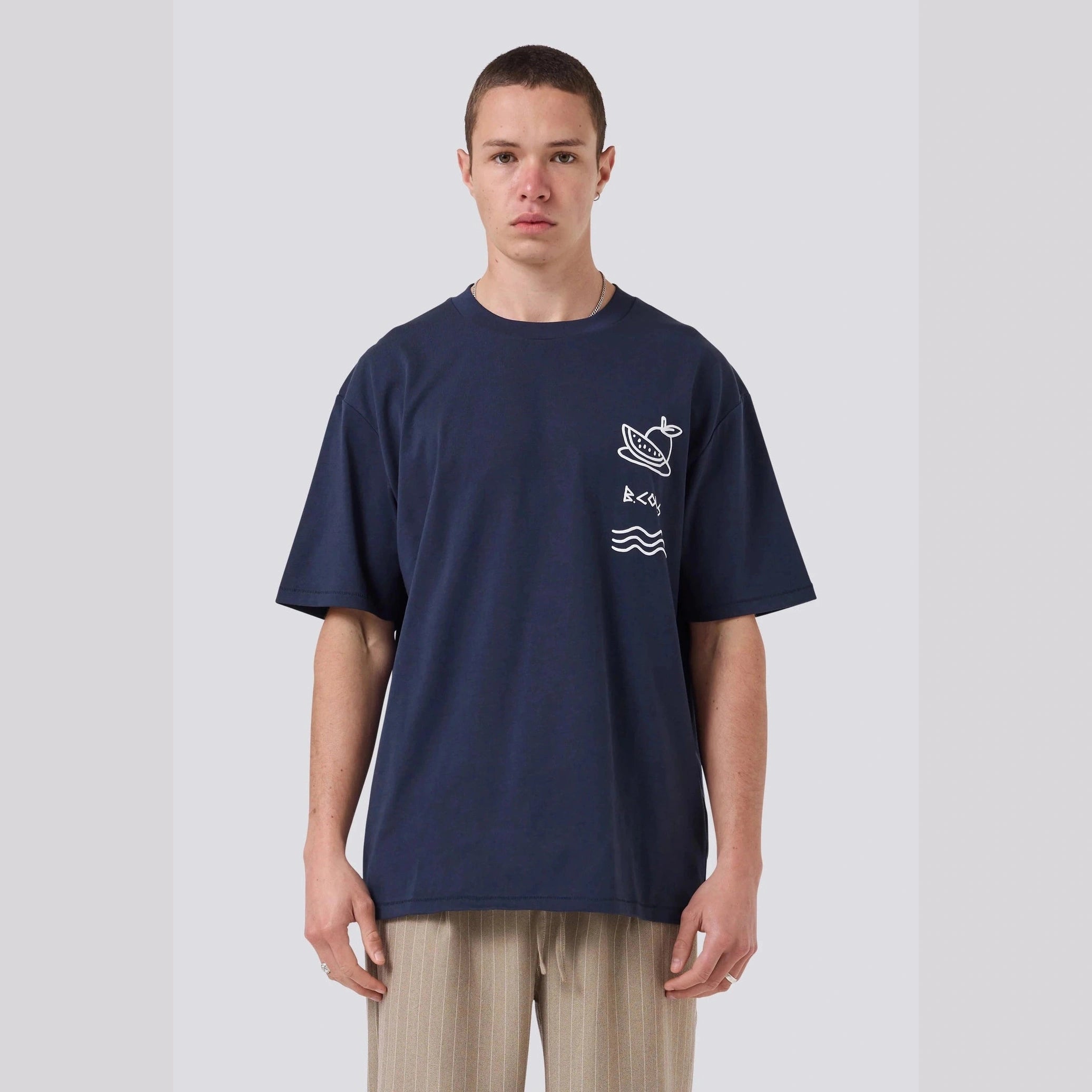 BARNEY COOLS Greco tee - Slate