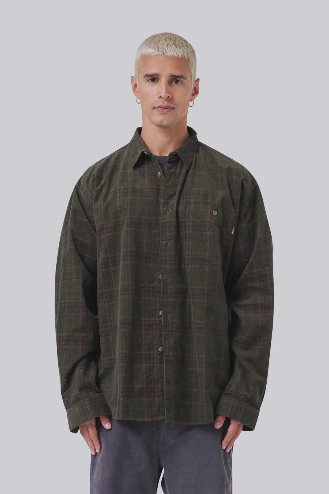 Barney Cools Cabin 2.0 Shirt Forest Cord Plaid