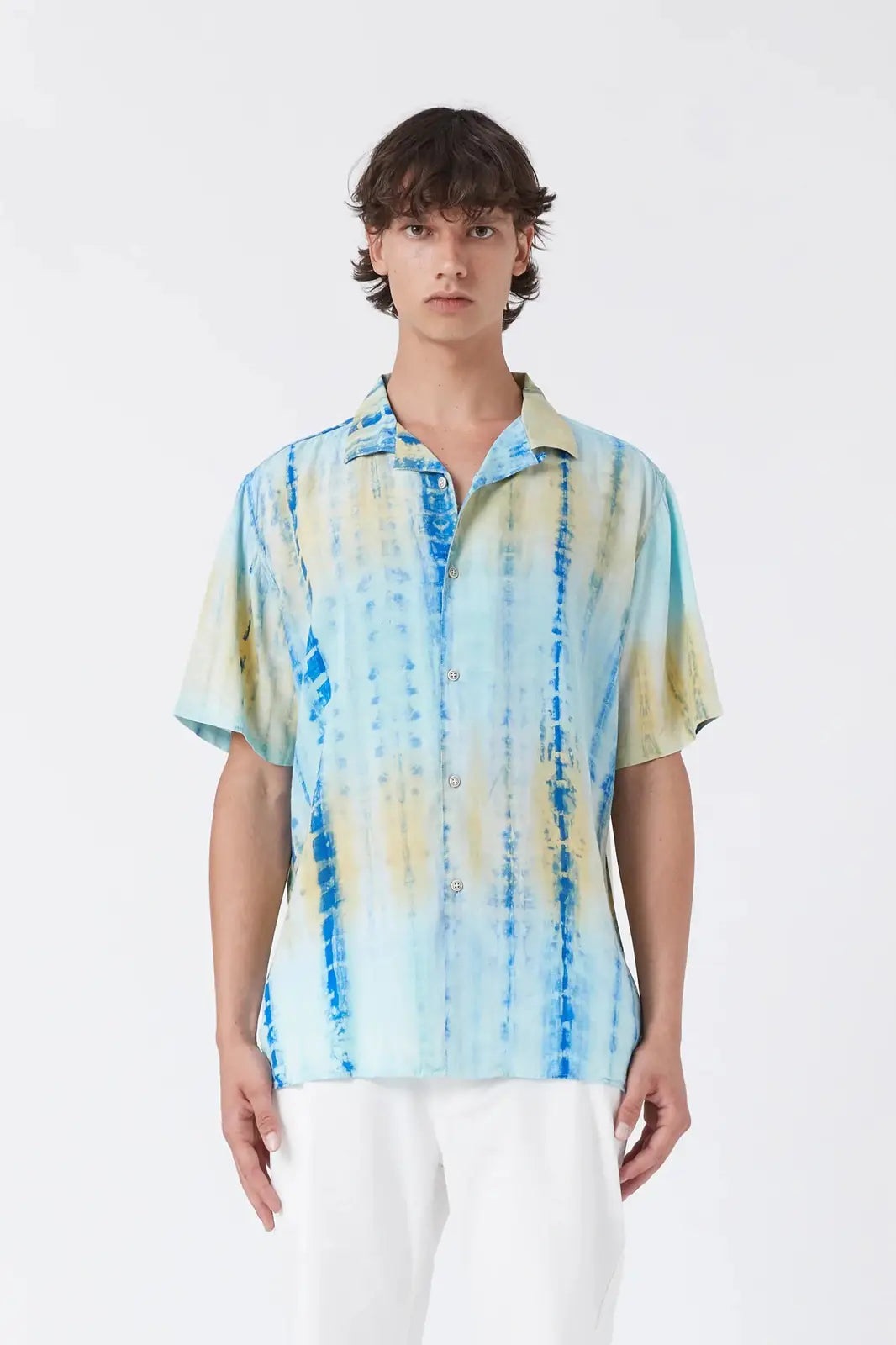 Barney cools resort linen shirt casa tie dye