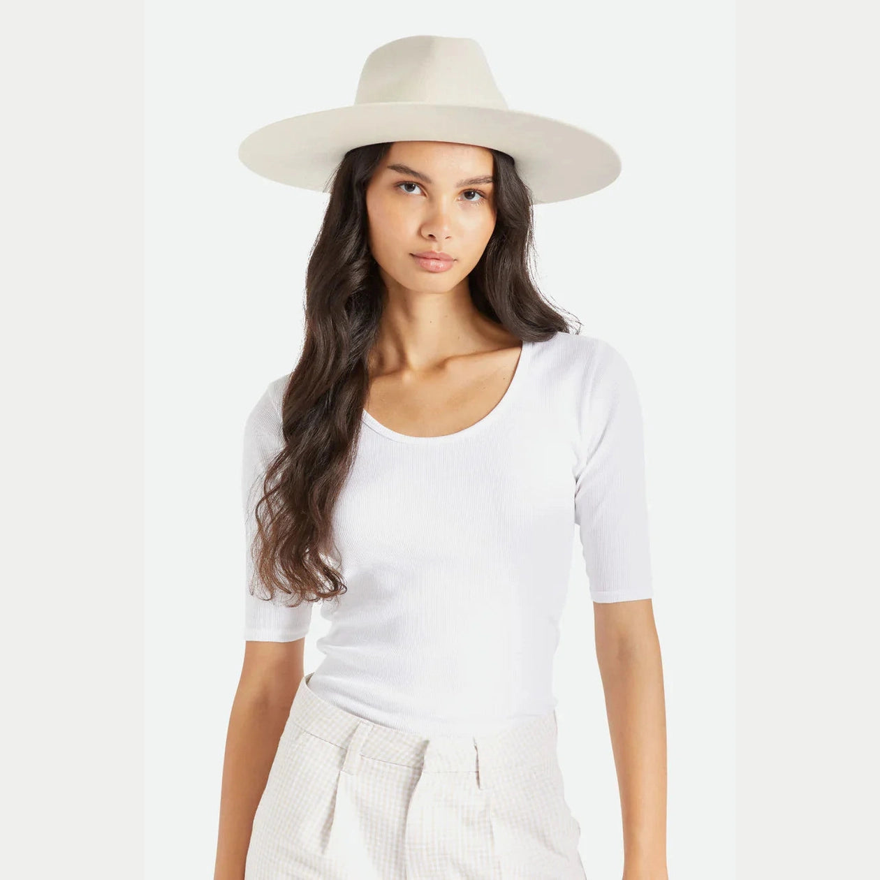 Brixton leigh felt fedora dove