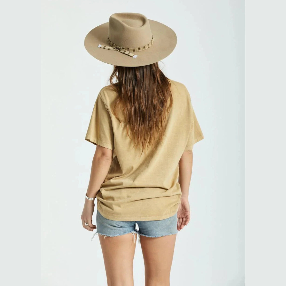 Brixton leigh felt fedora - sand