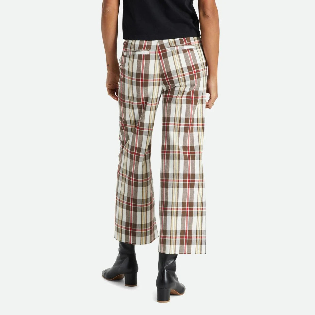 Brixton victory wide leg pant - off white/dark earth