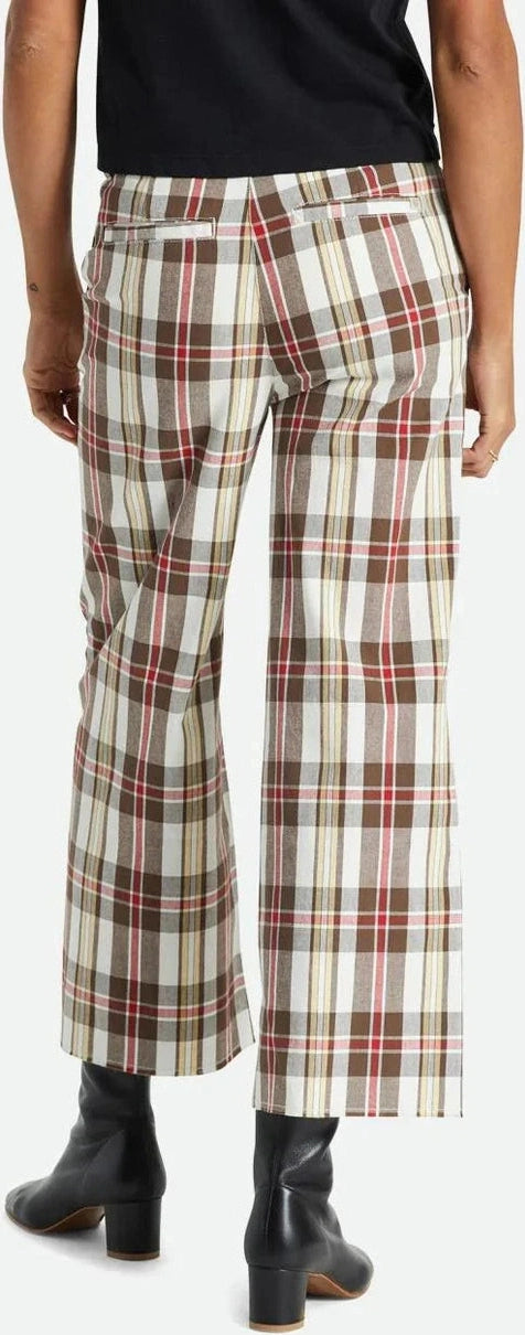 Brixton victory wide leg pant - off white/dark earth