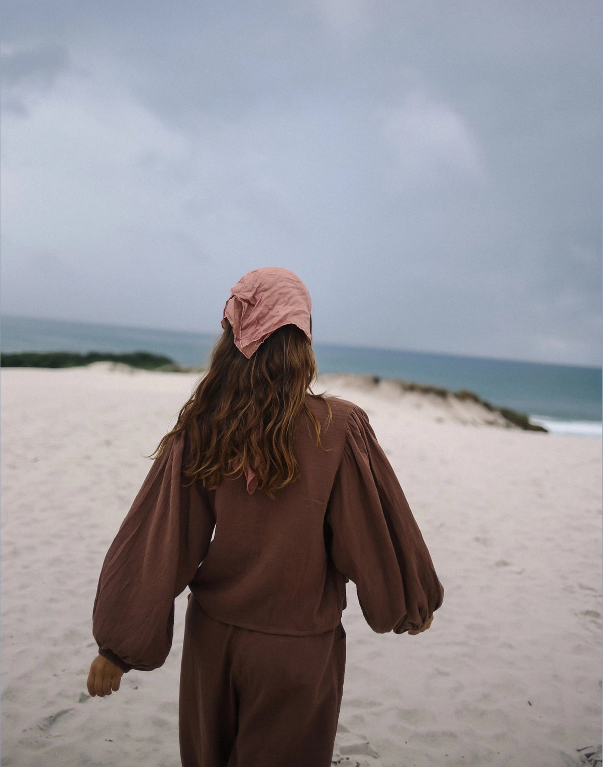 THE BARE ROAD Ella Wrap Top - Chocolate