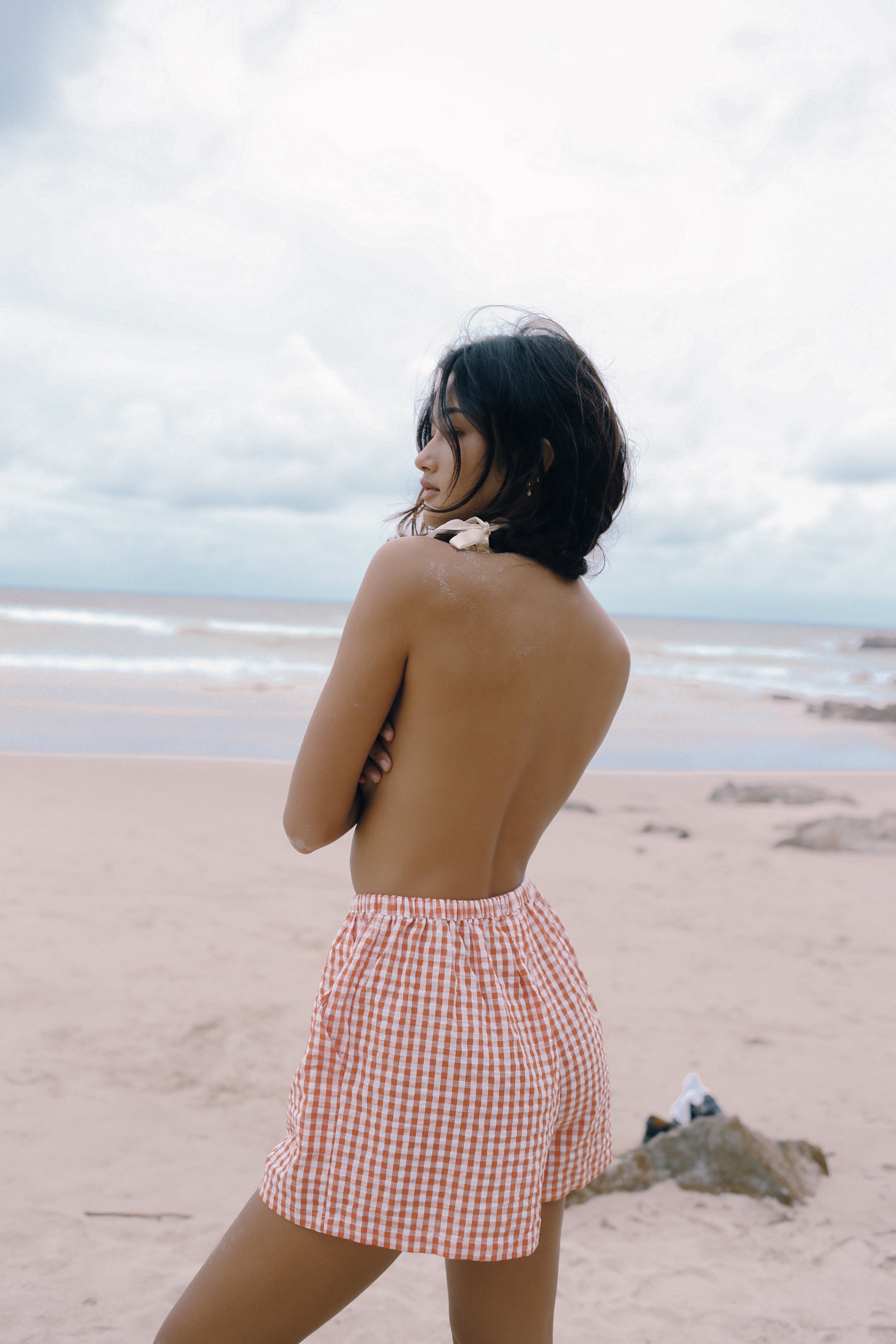 THE BARE ROAD Ava short - Starburst gingham