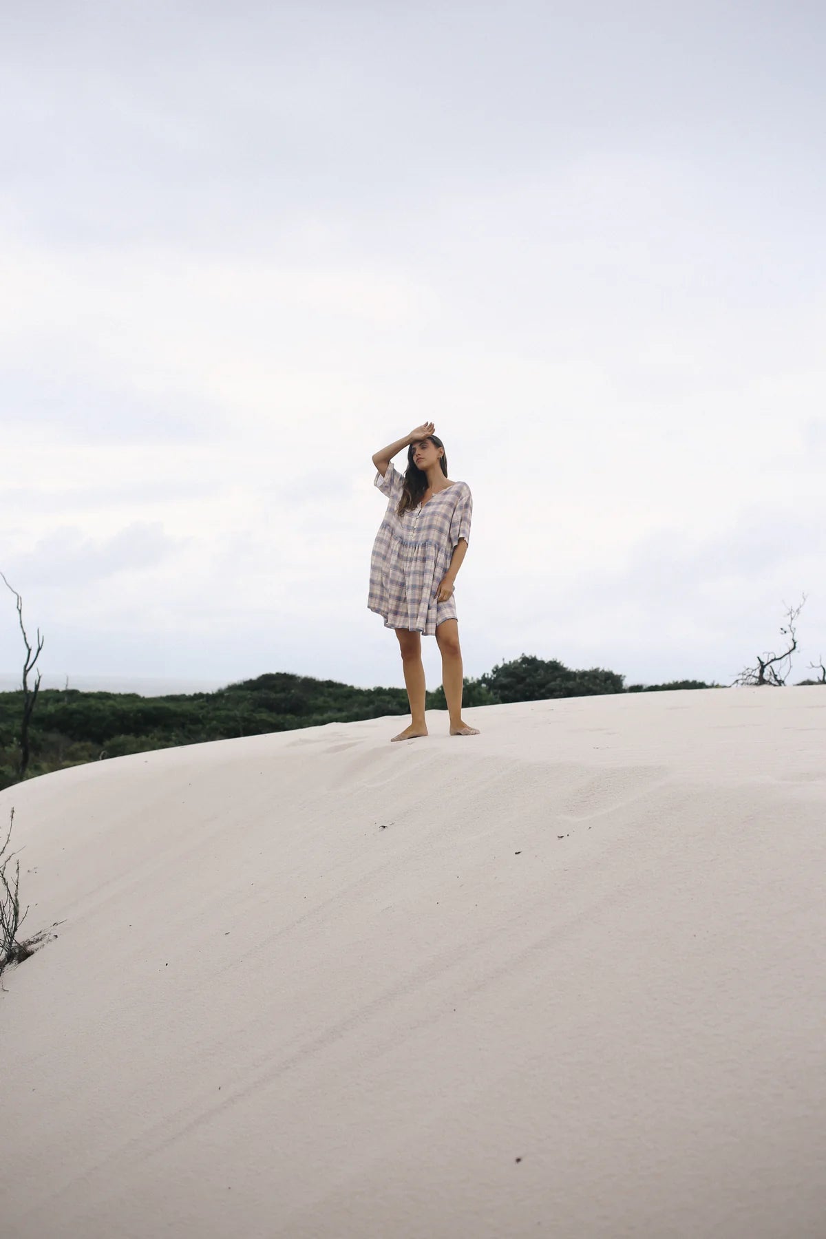 THE BARE ROAD Darcey Dress - Juniper Check