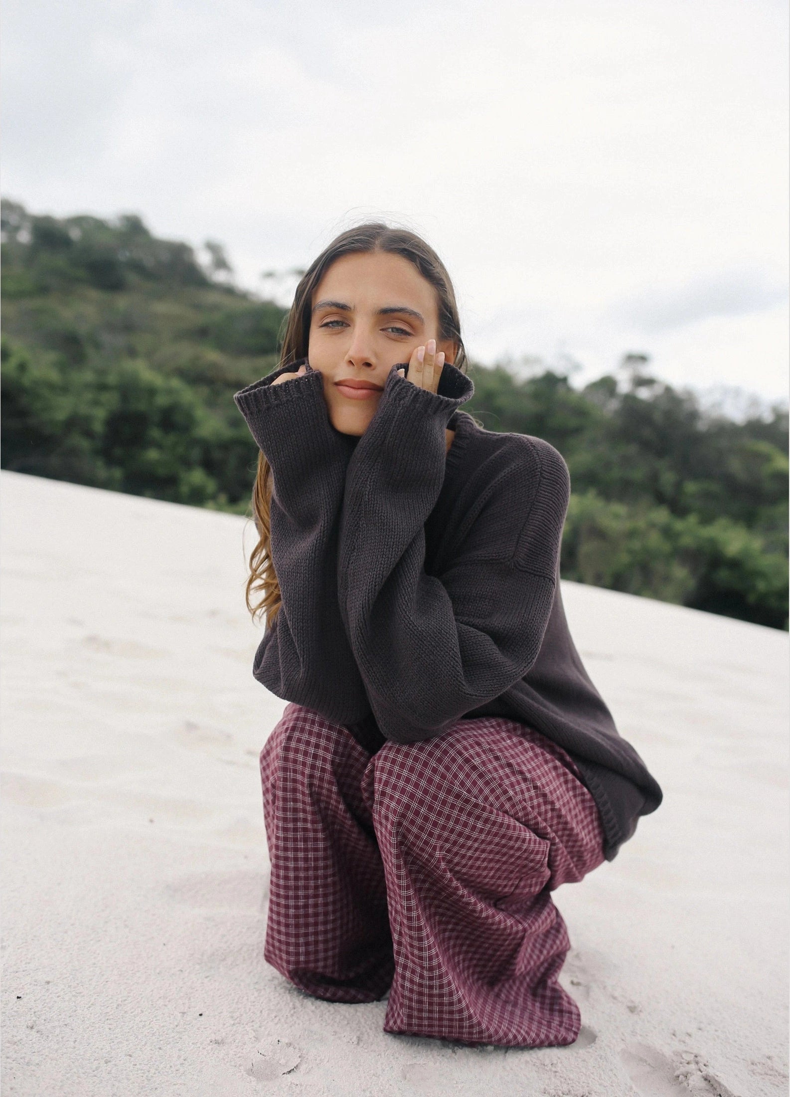 THE BARE ROAD Lucia Knit Jumper - Chocolate