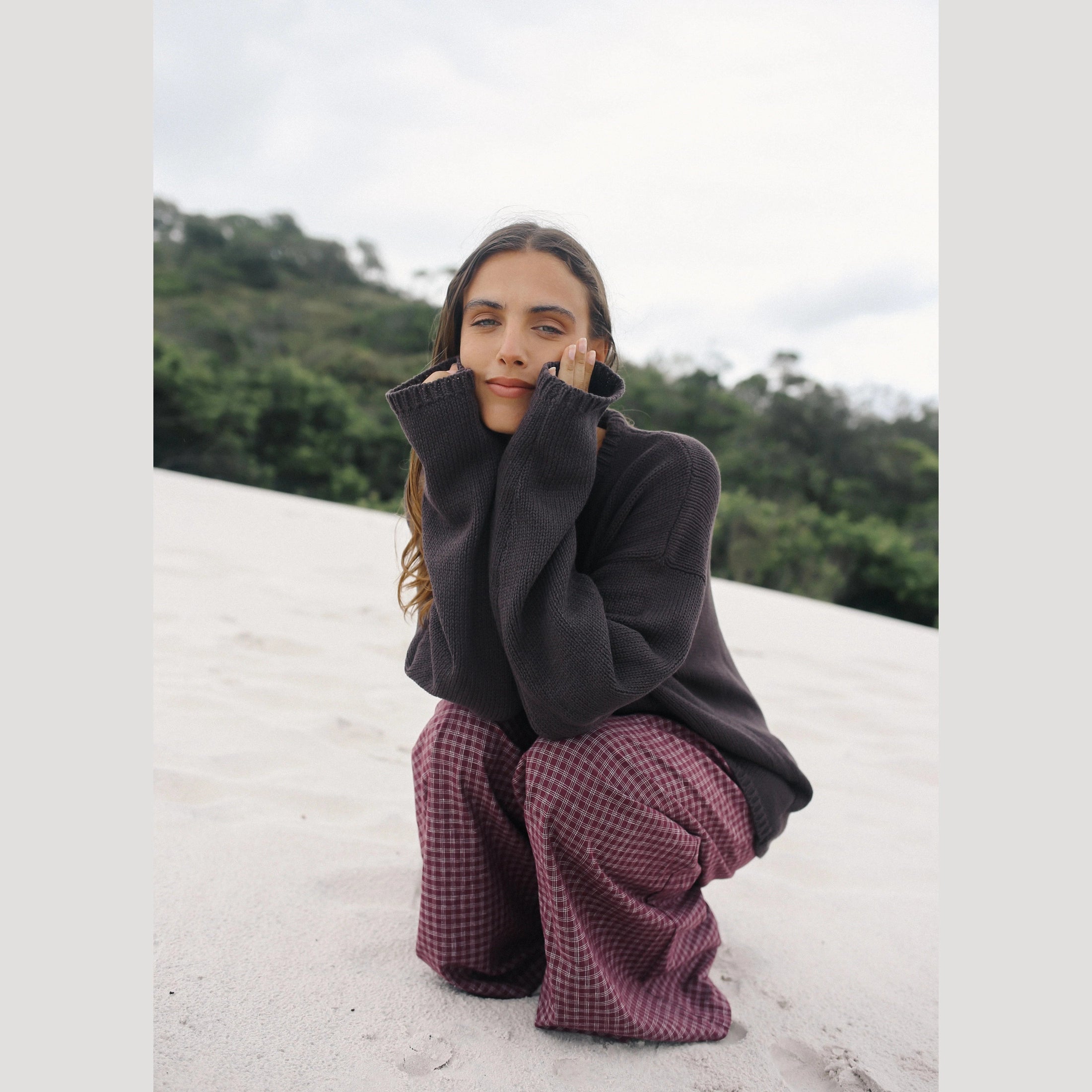 THE BARE ROAD Lucia Knit Jumper - Chocolate