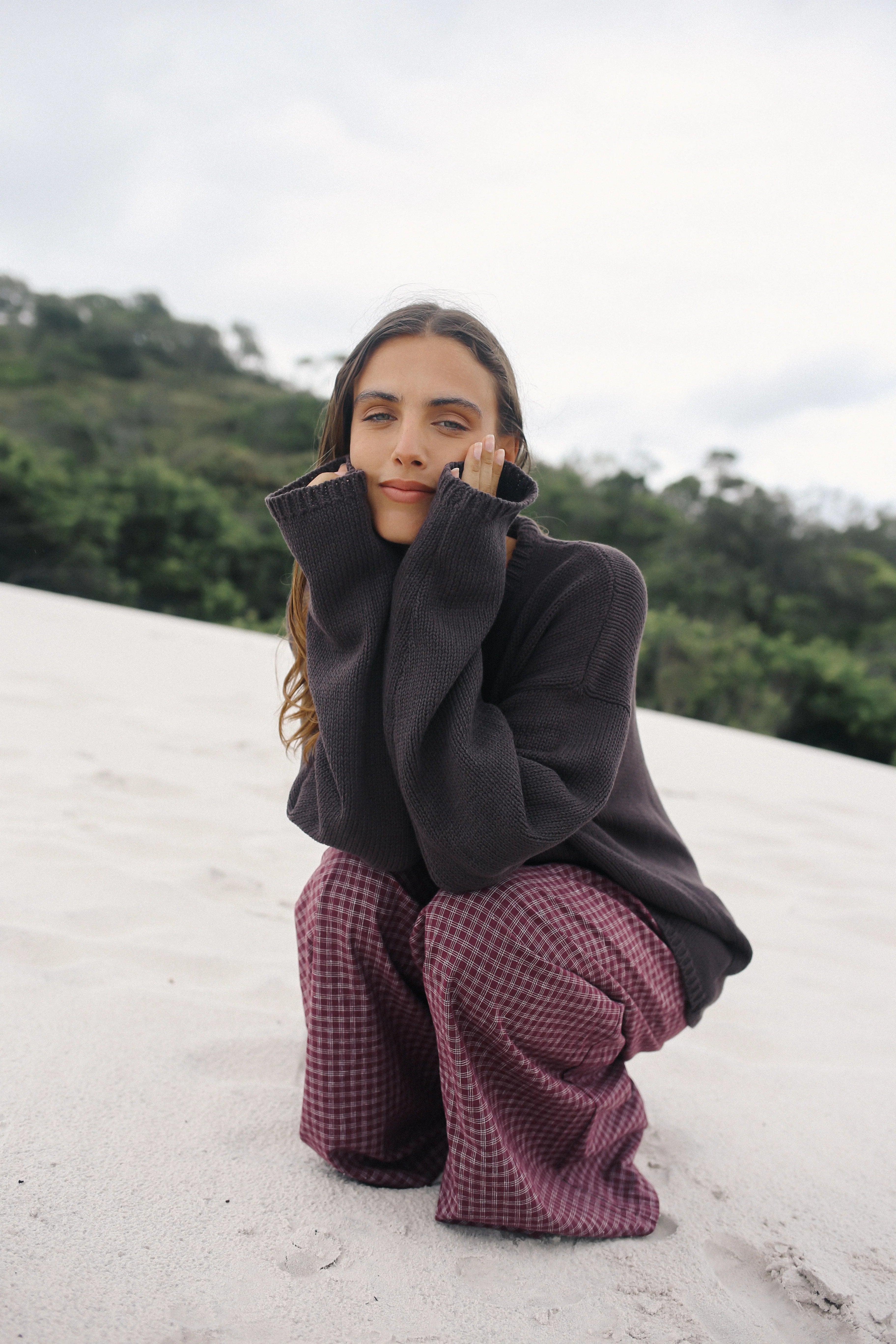 THE BARE ROAD Lucia Knit Jumper - Chocolate