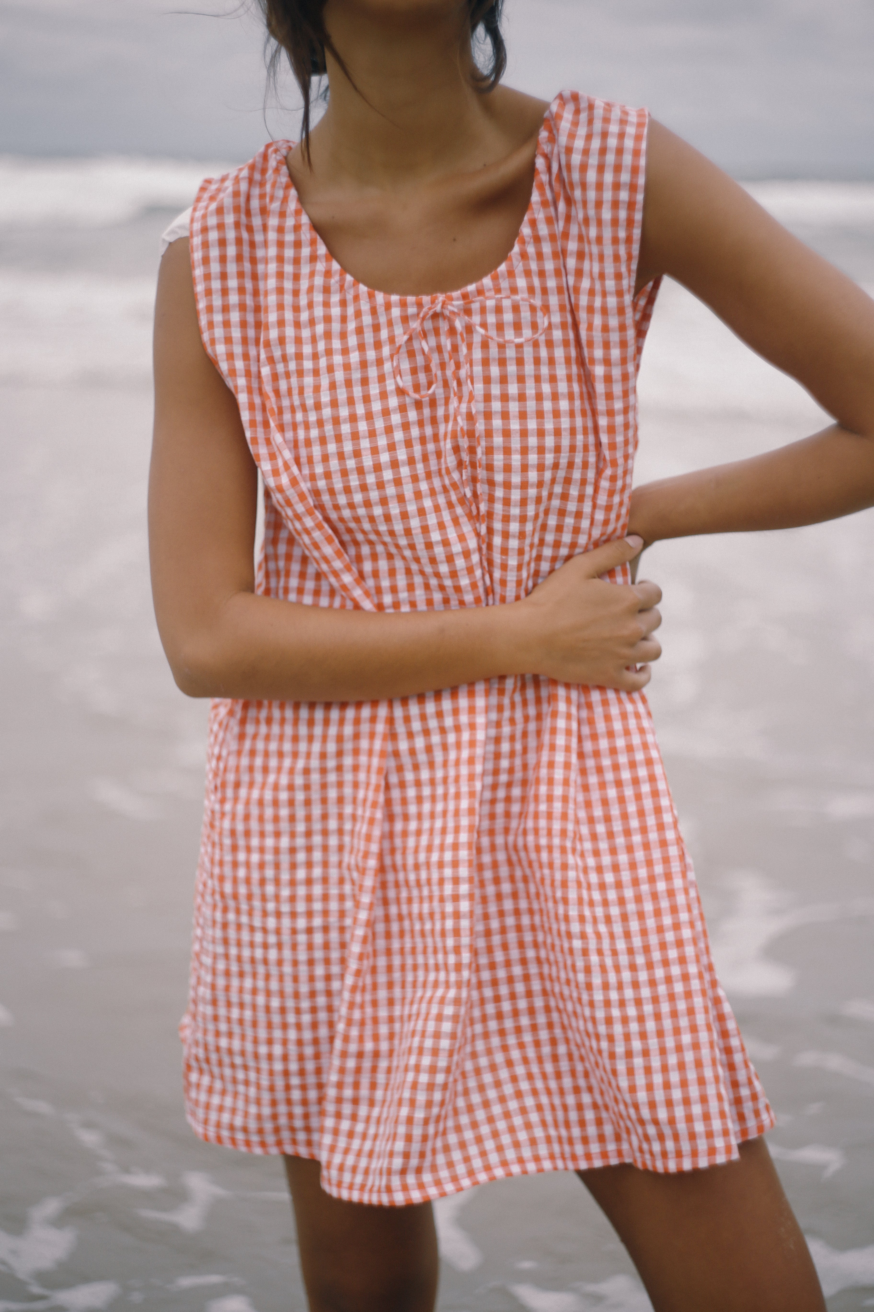 THE BARE ROAD Luna shift dress - Starburst gingham