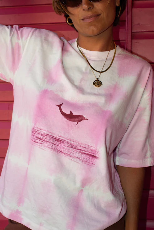 PATCHS STUDIO  PINK DOLPHIN TEE