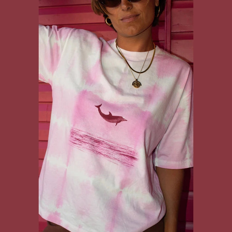PATCHS STUDIO  PINK DOLPHIN TEE