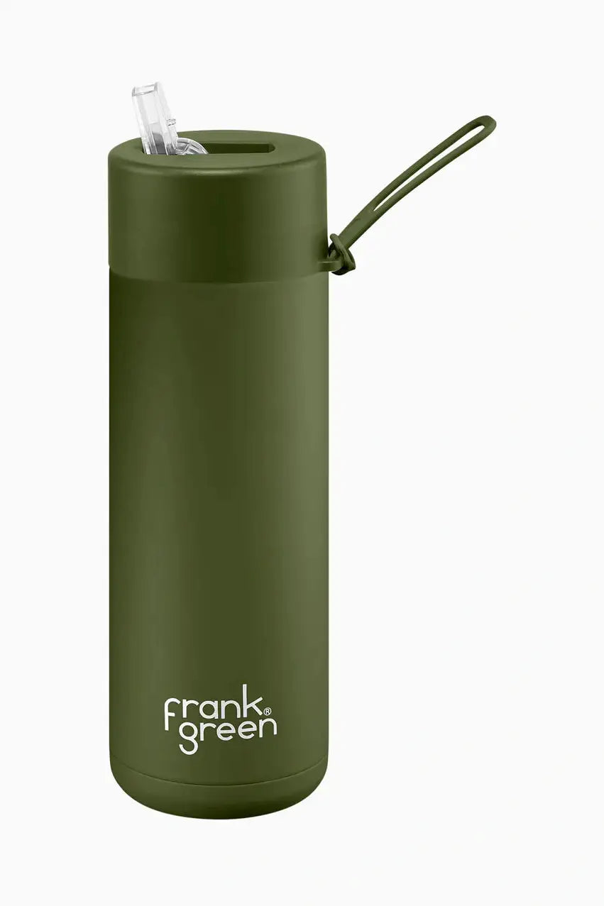 Frank green ceramic reusable bottle 20oz/595ml khaki