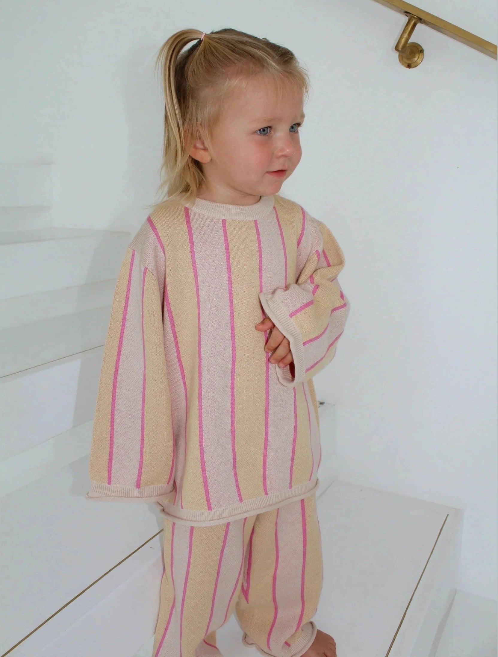 OLAS SUPPLY Haze mini knit top - Sunlight stripe
