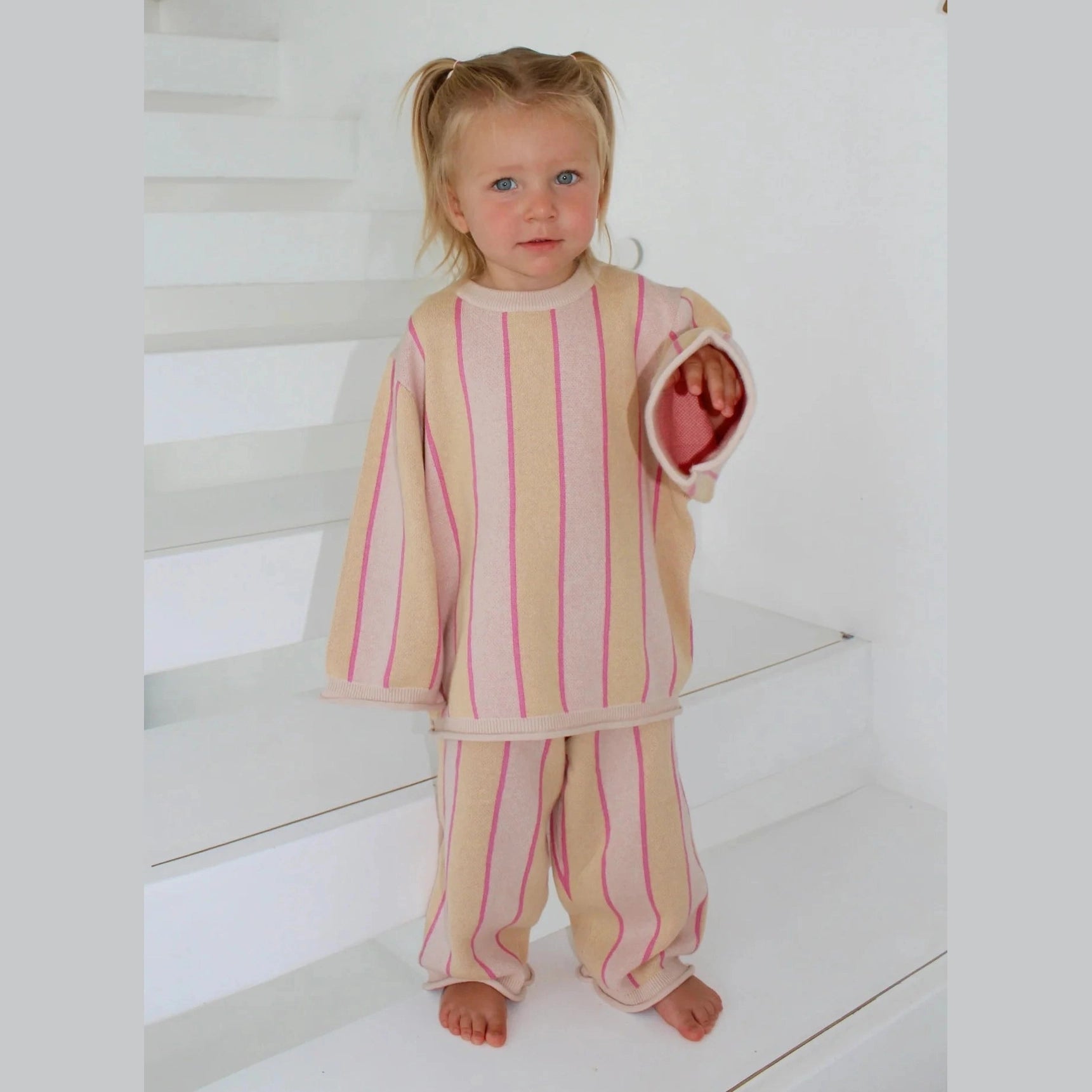 OLAS SUPPLY Haze mini knit top - Sunlight stripe