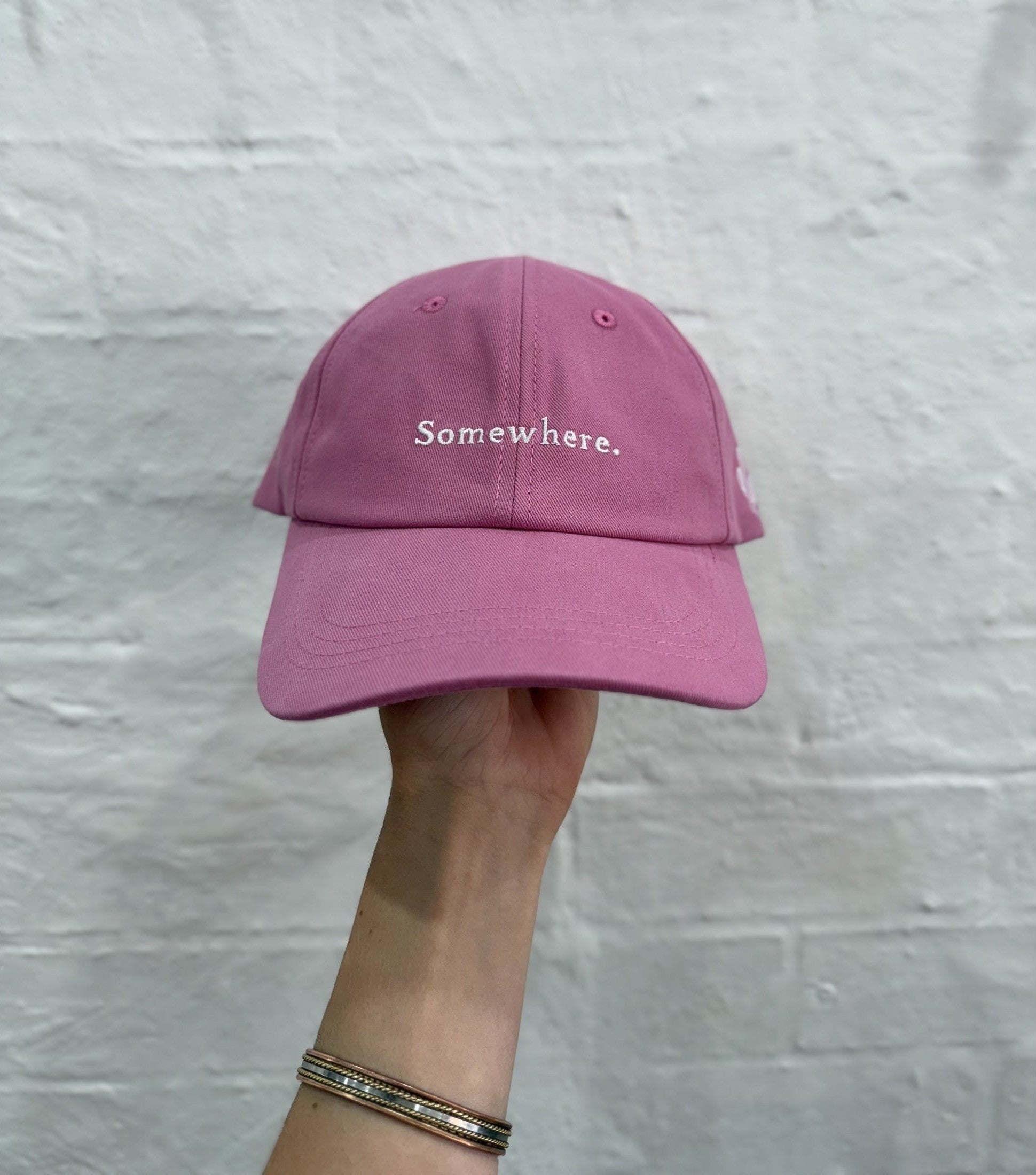 SOMEWHERE dad cap - Rose