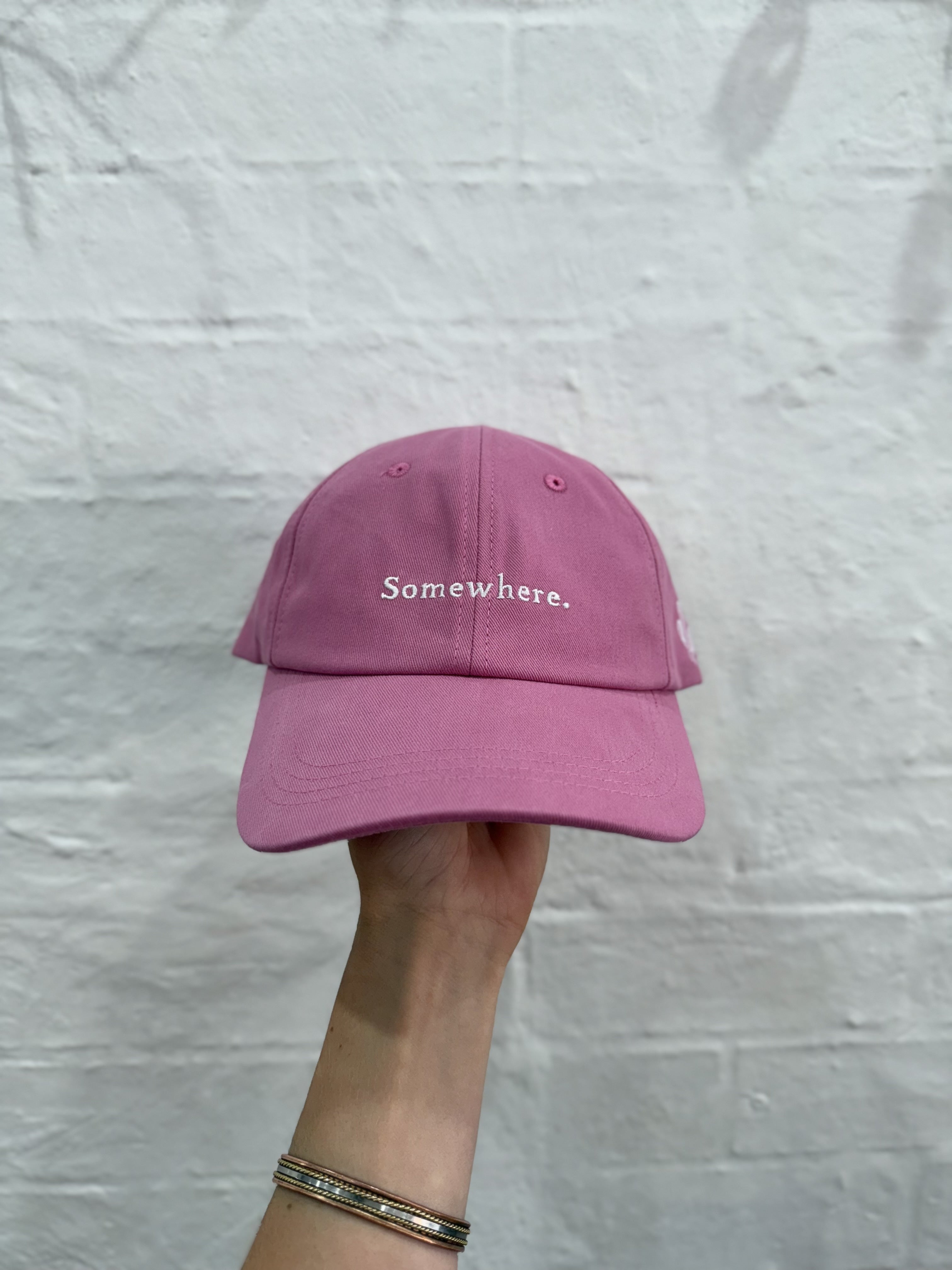 SOMEWHERE dad cap - Rose