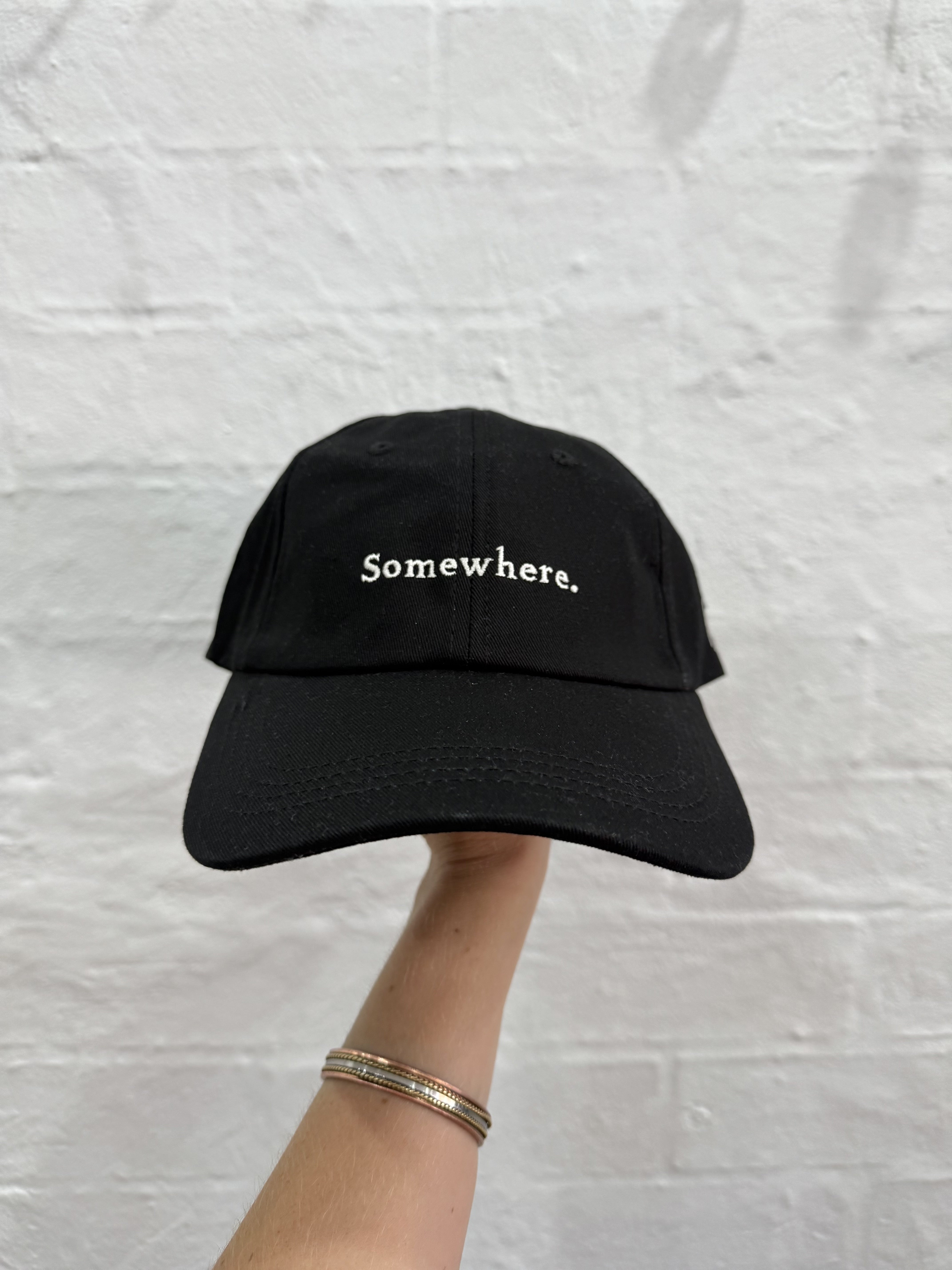 SOMEWHERE dad cap - Black