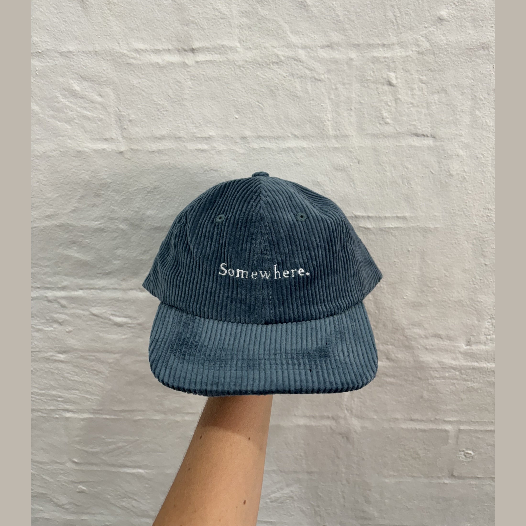 SOMEWHERE mini cord cap - Navy