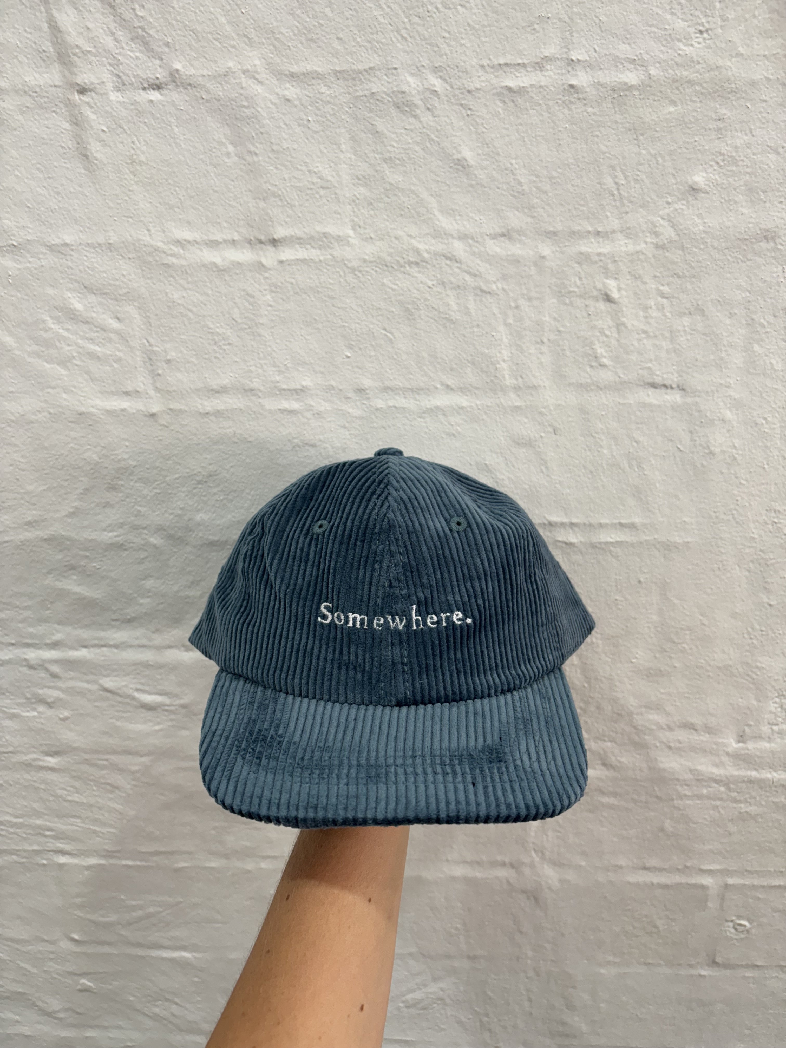 SOMEWHERE mini cord cap - Navy