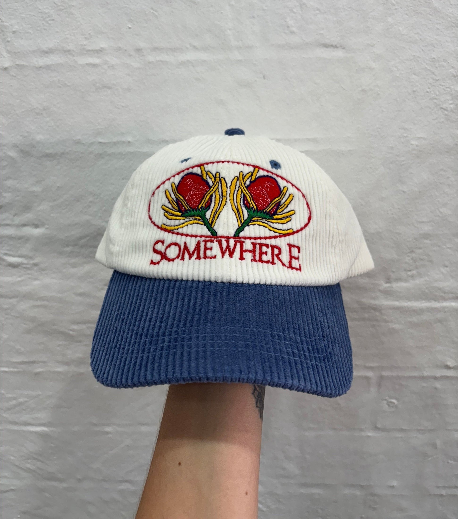 SOMEWHERE Banksia corduroy dad cap - Blue