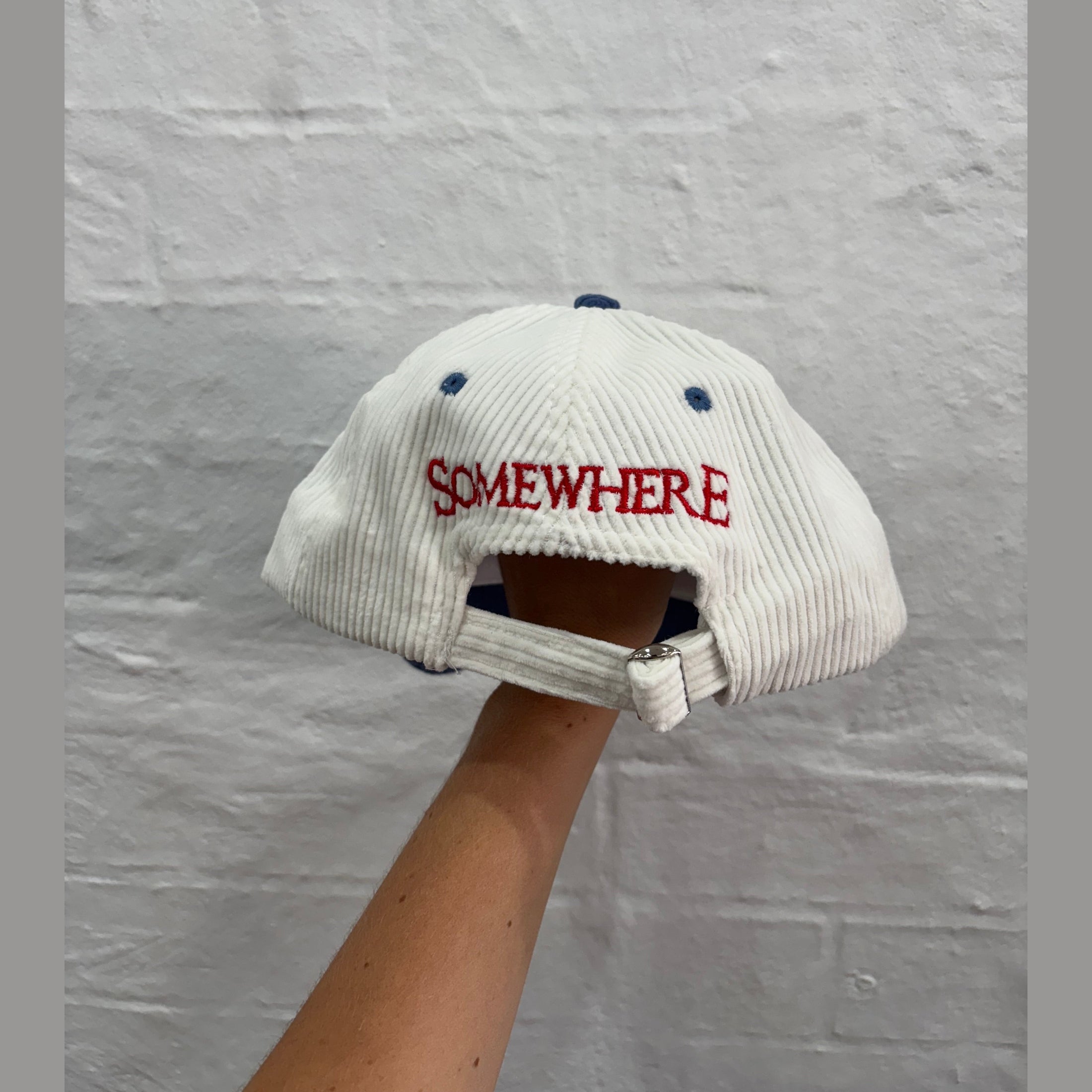 SOMEWHERE Banksia corduroy dad cap - Blue