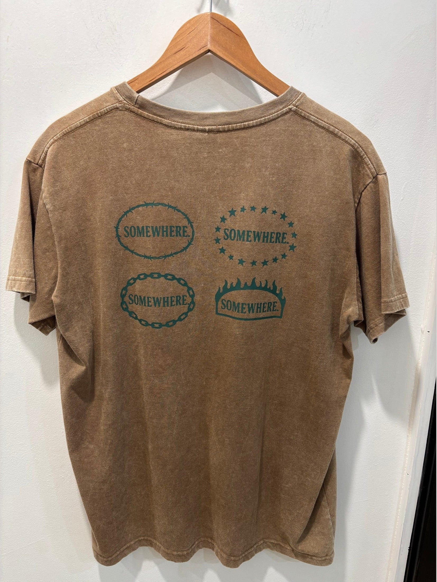 Somewhere - Badges Tee - Brown