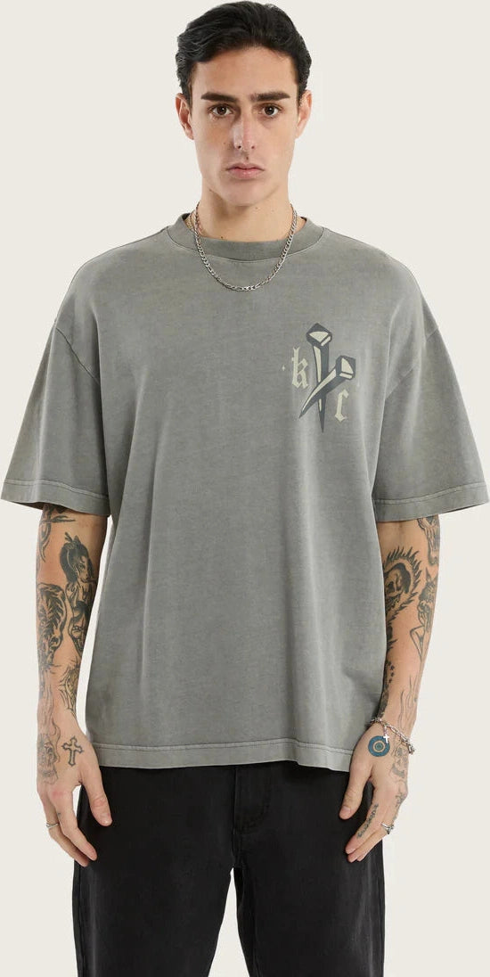 KSCY Nailed street tee - Pigment frost grey