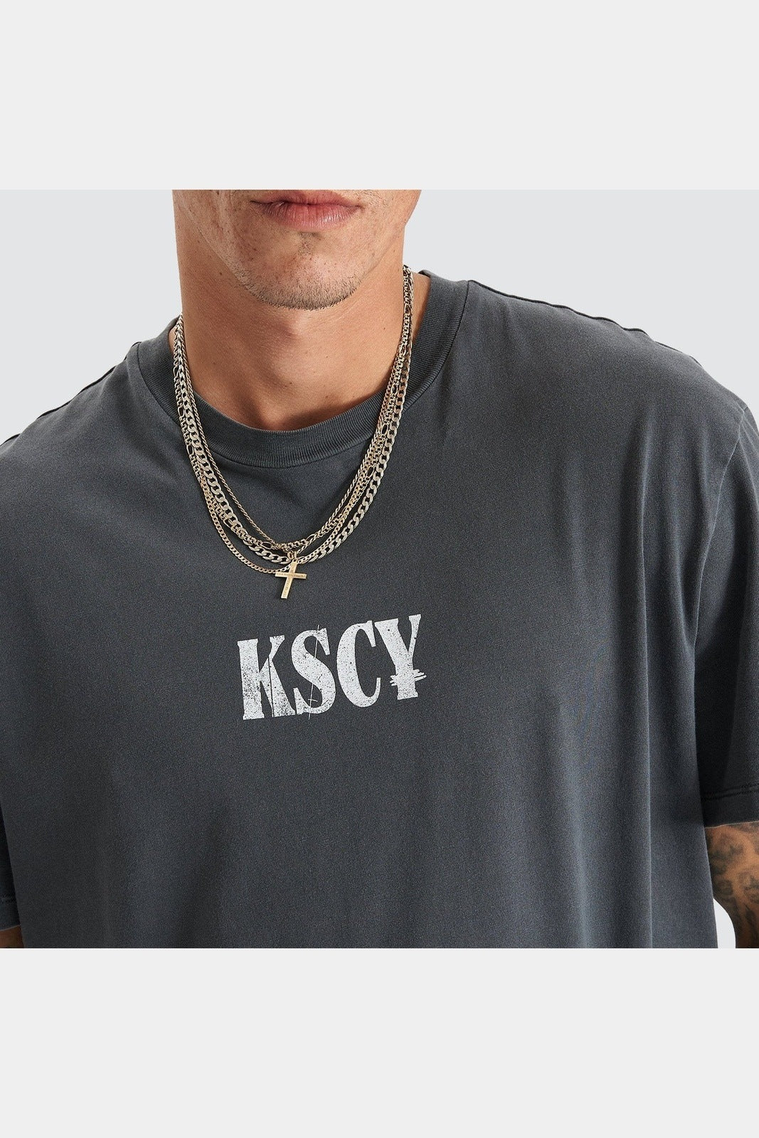 KISS CHACEY - anahem relaxed tee - pigment asphalt