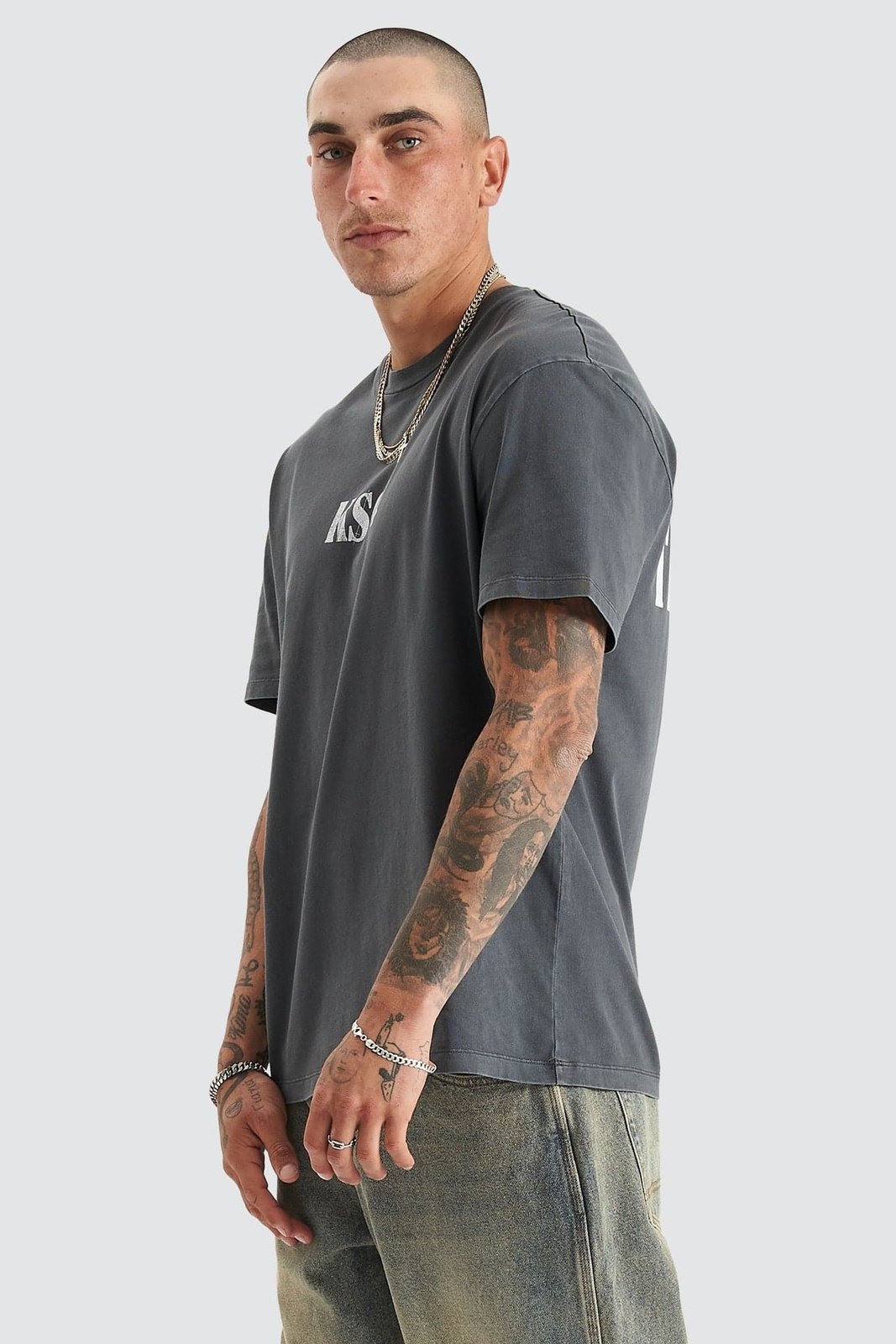 KISS CHACEY - anahem relaxed tee - pigment asphalt