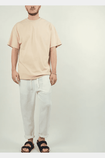Kore amalfi linen pant - white