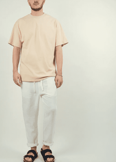Kore amalfi linen pant - white