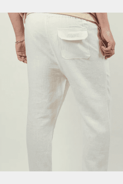 Kore amalfi linen pant - white