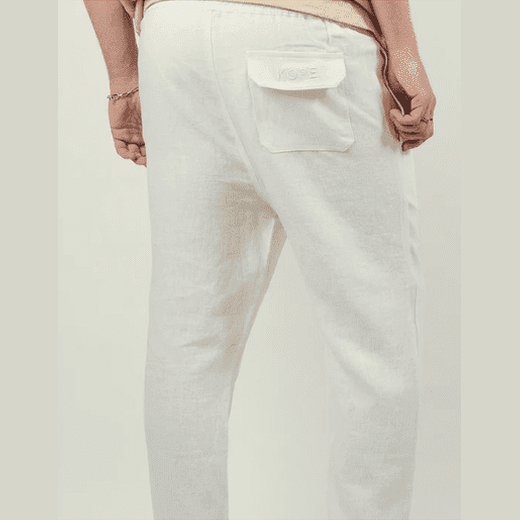 Kore amalfi linen pant - white