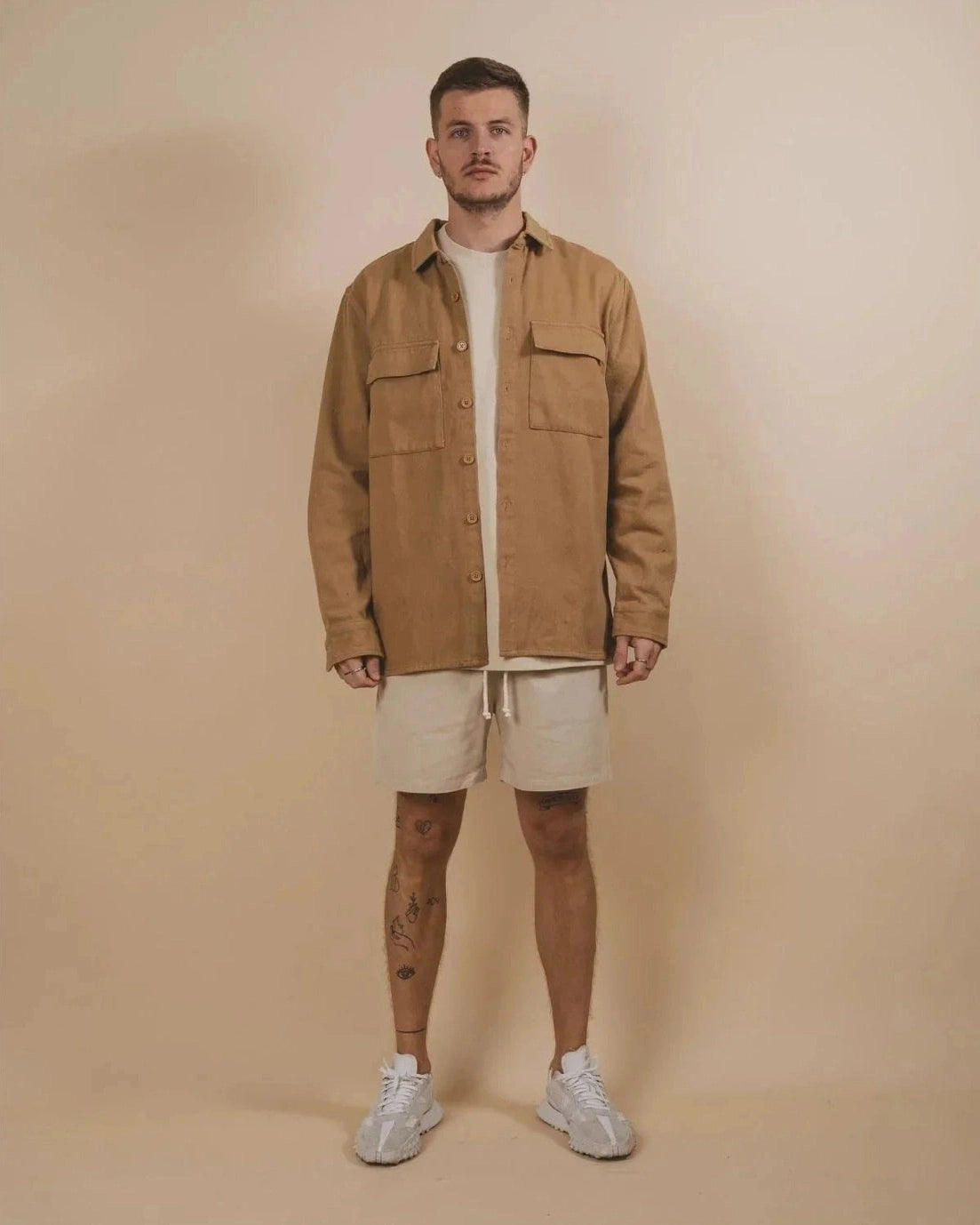 Kore team twill overshirt- caramel