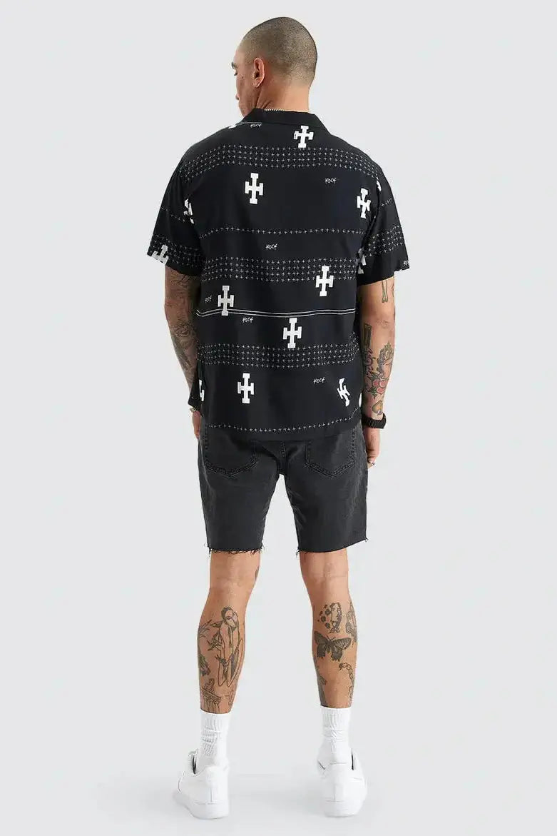 Kscy Myricks Relaxed Resort Shirt - Anthracite Black