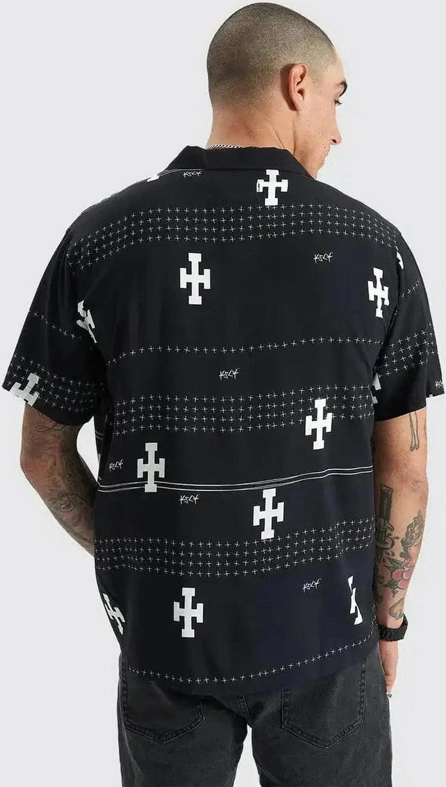 Kscy Myricks Relaxed Resort Shirt - Anthracite Black