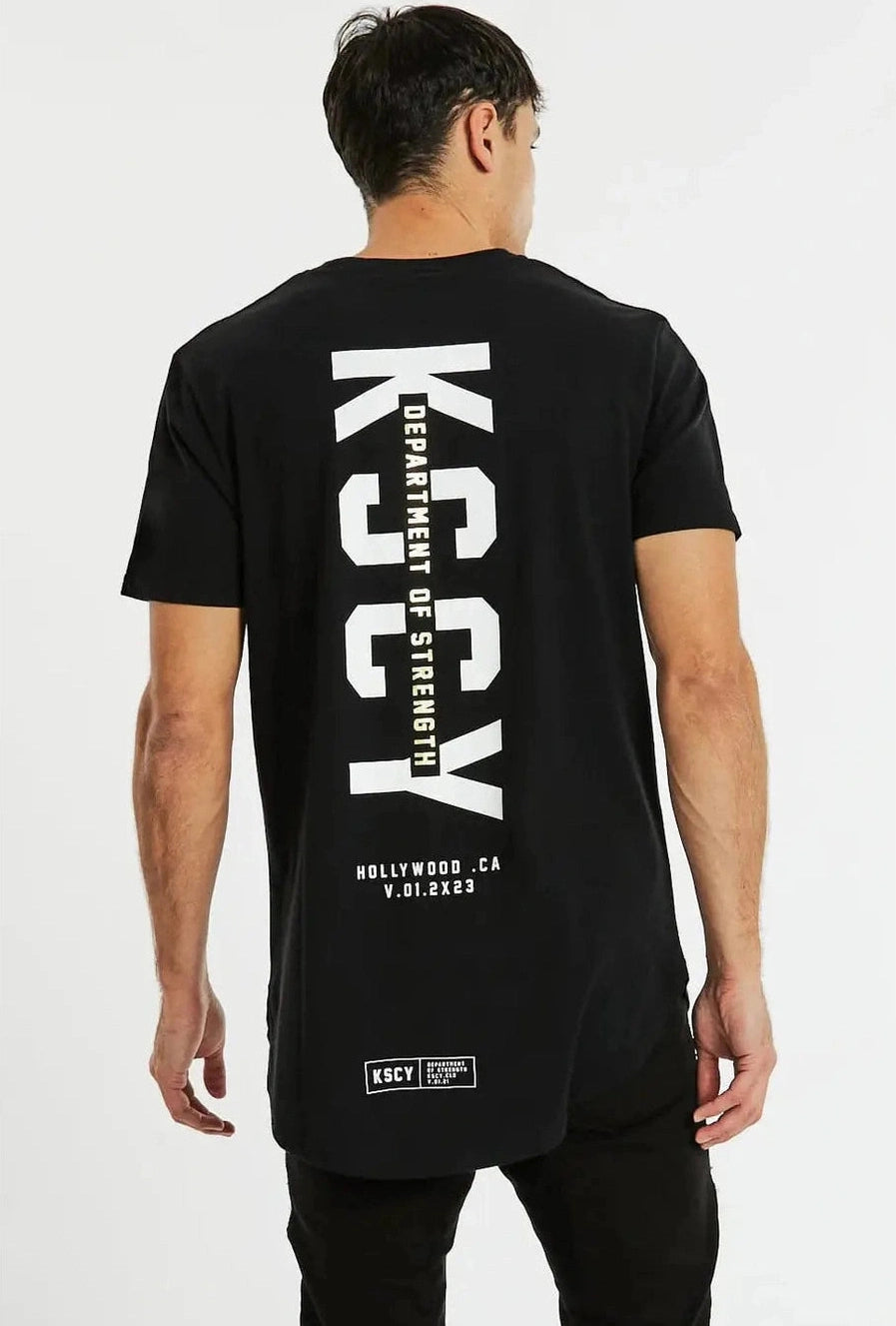 Kscy driftwood dual curved tee- jet black