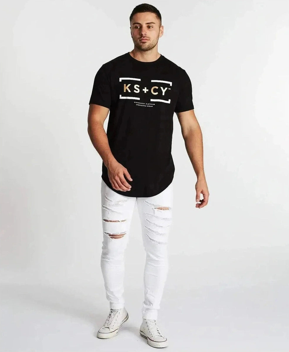 Kscy eruption dual curved t-shirt - jet black