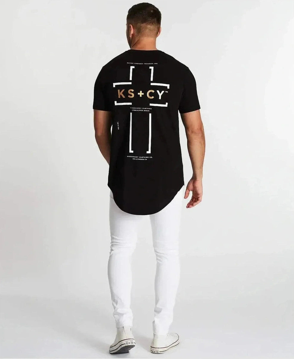 Kscy eruption dual curved t-shirt - jet black