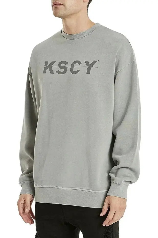 Kscy yale relaxed sweater- pigment grey