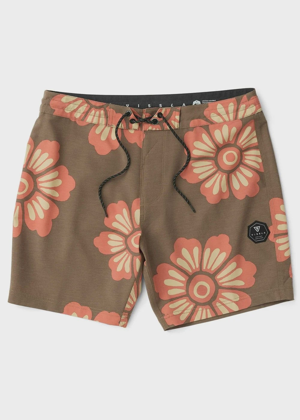VISSLA Keana 17.5" Boardshort - Dark earth