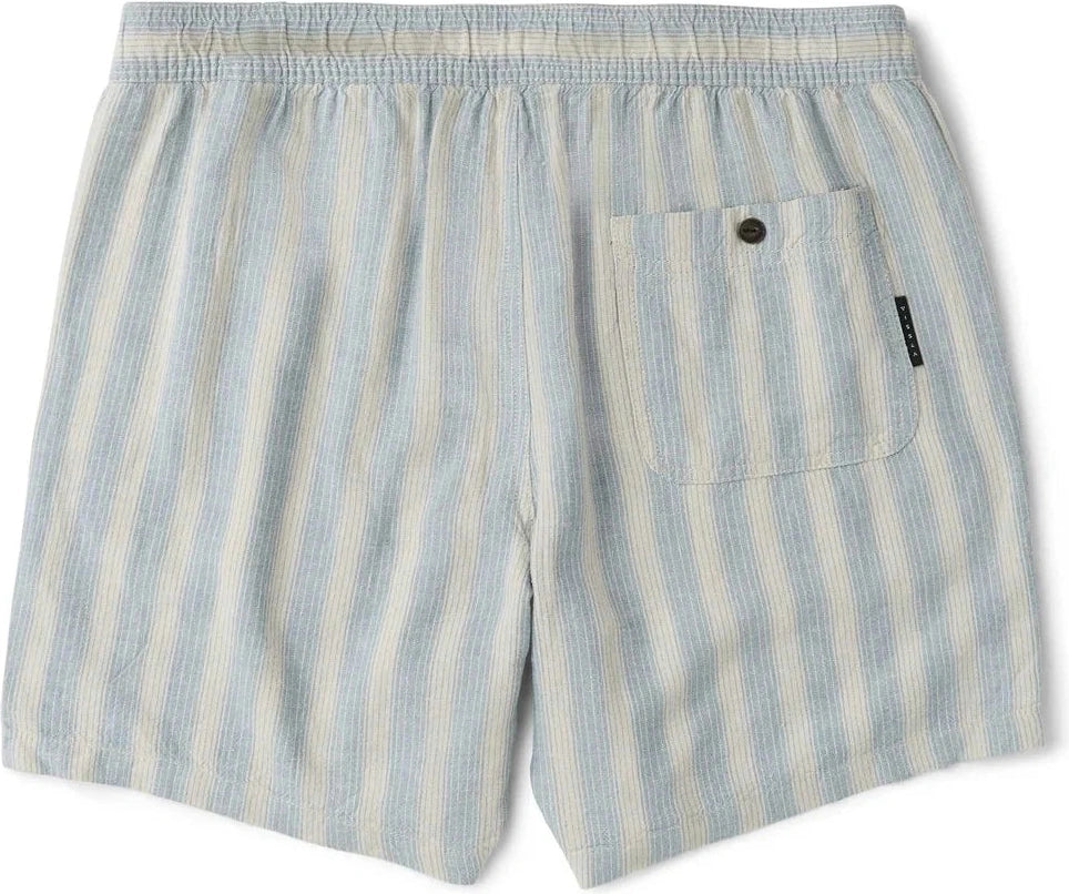 VISSLA Grad stripe 17" elastic linen walk short - Faded denim