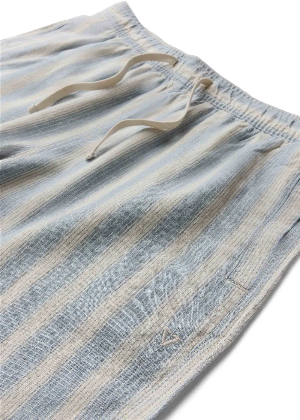 VISSLA Grad stripe 17" elastic linen walk short - Faded denim