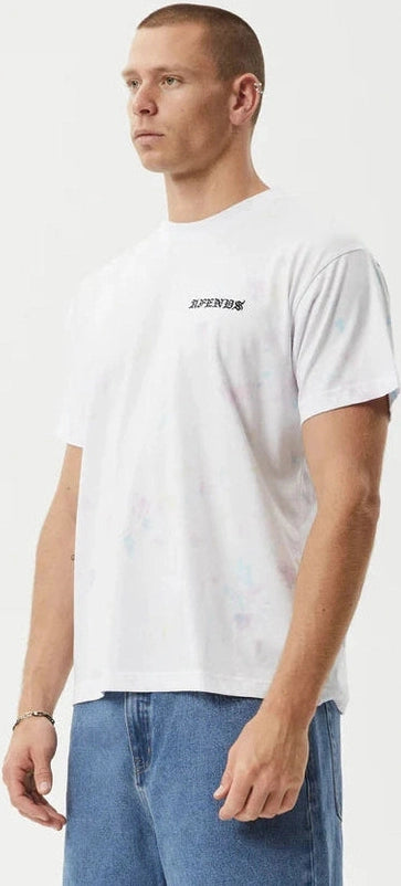 AFENDS tie dye recycled boxy fit tee - white