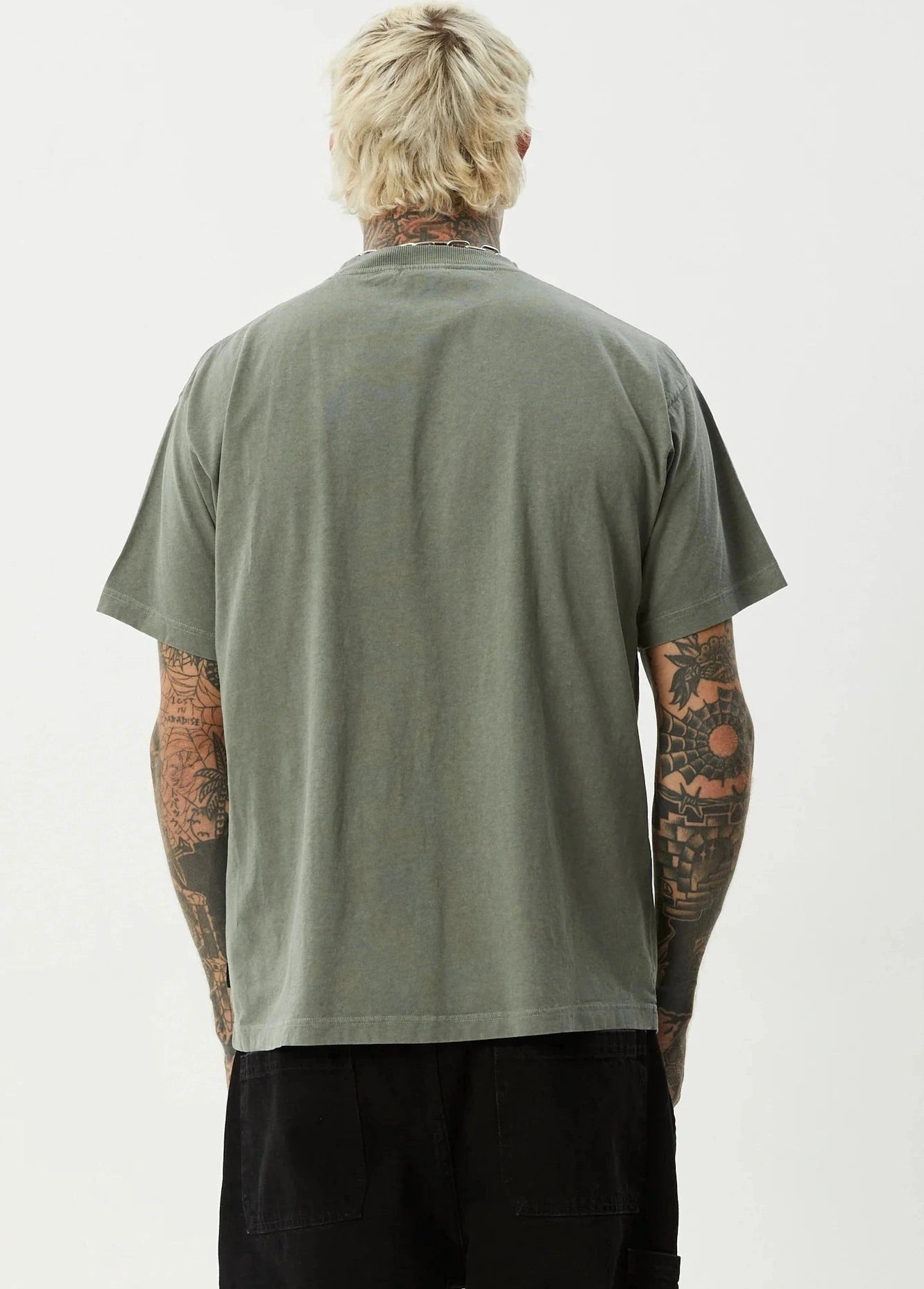 AFENDS Hitching boxy tee - Washed sycamore