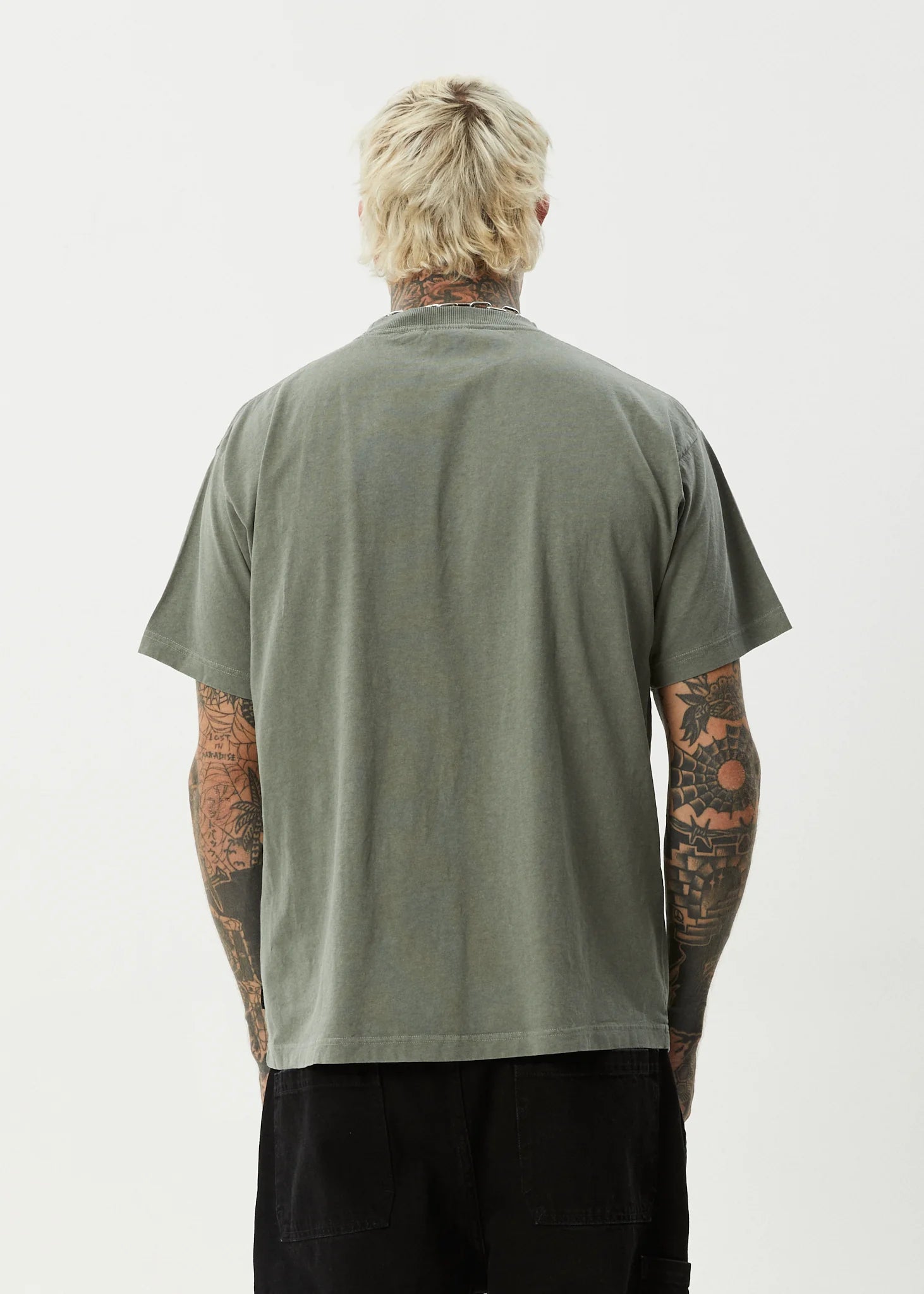 AFENDS Hitching boxy tee - Washed sycamore