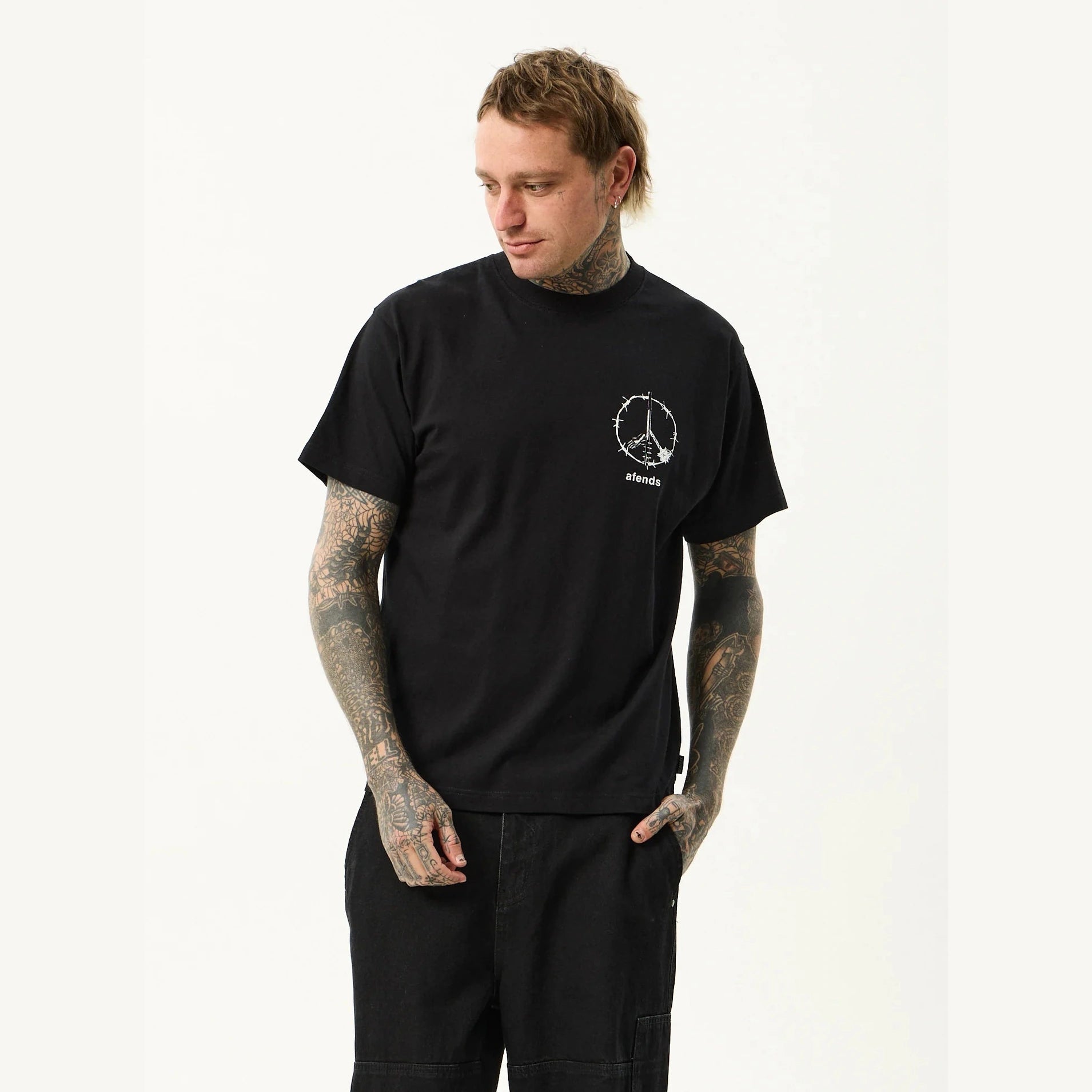 AFENDS Energy boxy tee - Black