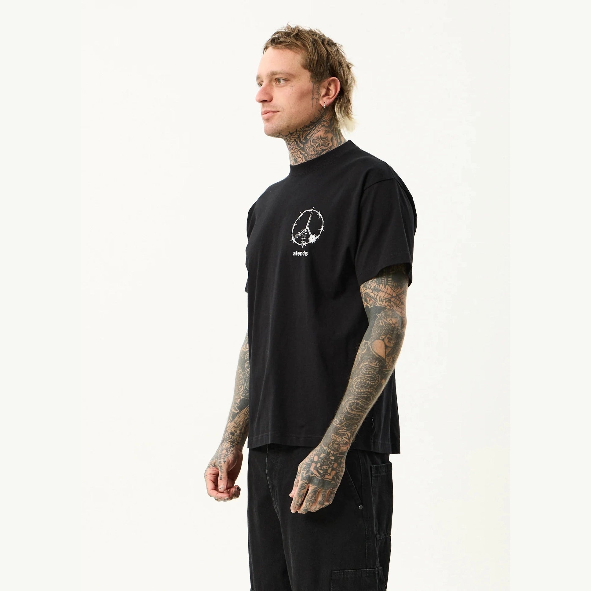 AFENDS Energy boxy tee - Black