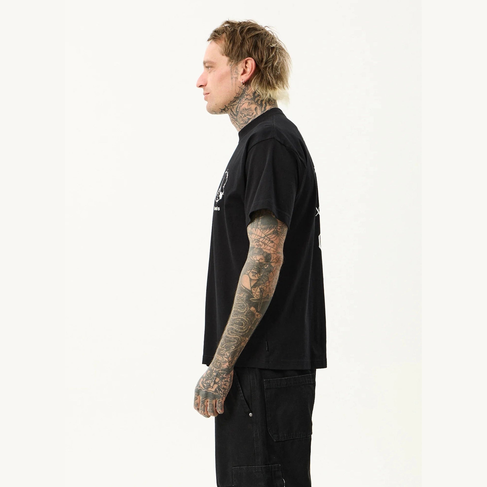 AFENDS Energy boxy tee - Black